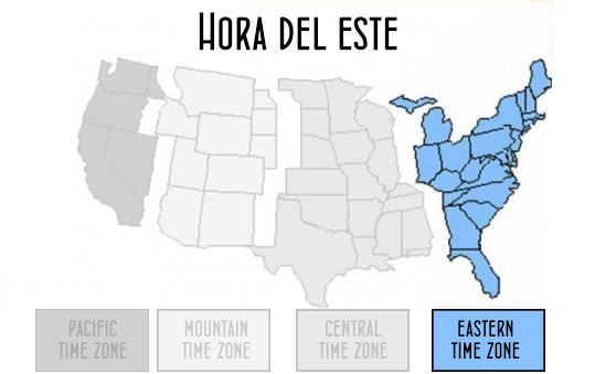 calendario usa hora del este